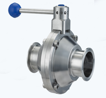 Stainless Steel Sanitary Clamped  Maunal Butterfly Type Flow Control Valve