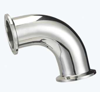 Stainless steel sanitary 2CMP clamped 90D bend with mirror polishing