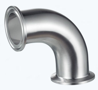 Stainless steel sanitary 2CMP TC end 90D elbow