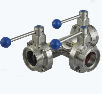 Stainless Steel Hygienic Three-Way Butterfly Valve