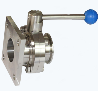 Stainless Steel Sanitary Flanged Maunal Butterfly Control Valve