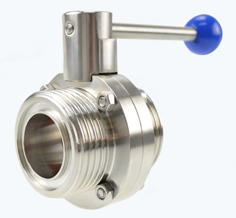 Stainless Steel Sanitary Male Manual Butterfly Valve