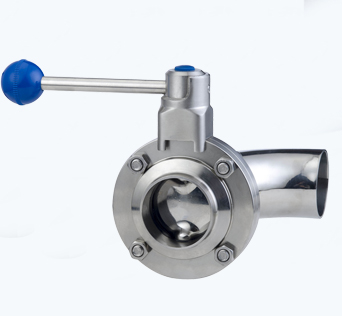 Stainless Steel Sanitary  Ultra Clean Weld-Bend Manual Butterfly Valve