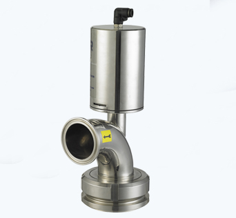 Stainless Steel Sanitary Clamped Bend type Pneumatic Tank Outlet Diaphragm Valve