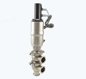 Stainless Steel Sanitary Quick Clean Pneumatic Divert Valve With C-TOP