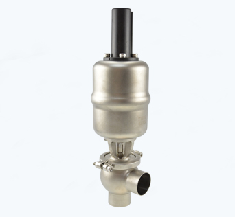 Sanitary pneumaic single diversion valve
