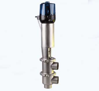 SS Hygienic High Pressure Clamped Pneumatic Double Seat Mix Proof Valve