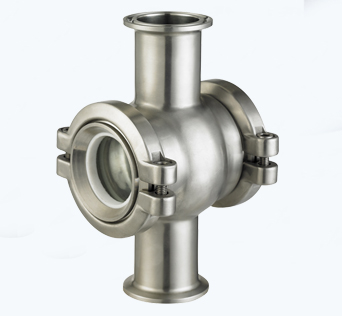 Stainless Steel Sanitary Cross Inline Sight Glass