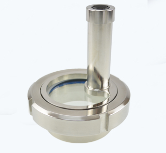 Stainless Steel  Sanitary Union Sight Glass With LED Light