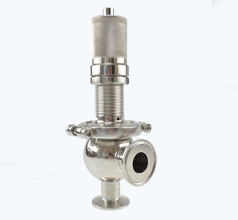 Sanitary non dead angle regulating relieve valve