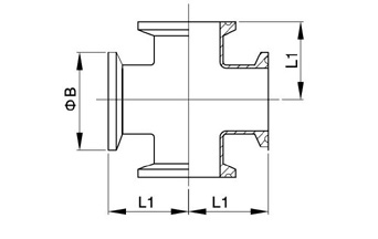 Stainless Steel Sanitary Cross