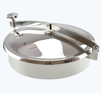 Stainless Steel Food Grade Round Outward Vacuum Manway With Silicone Gasket