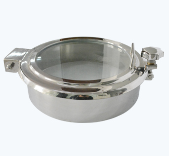 Stainless Steel Sanitary Round Side Door Pressure Manhole With Sight Glass